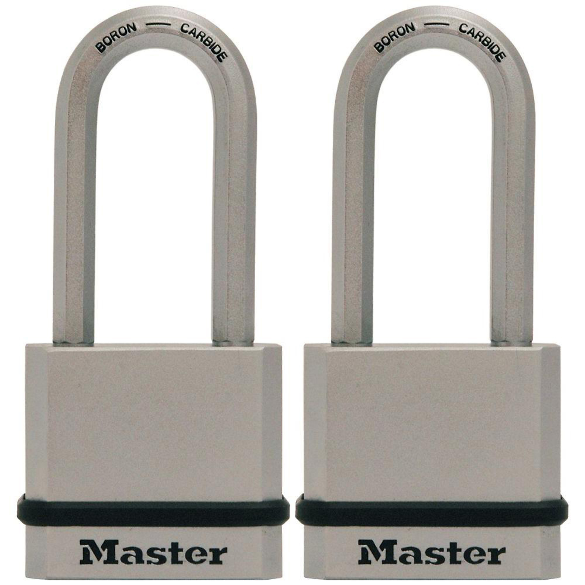 Master Lock Padlock Magnum Solid Steel 1-3/4" x 9/32" Diameter x 13/16", with Key,  2 Pack M530XTLHCCSEN
